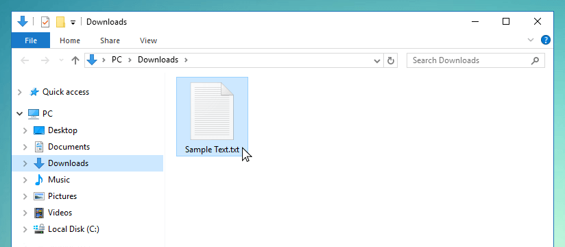 Downloads folder